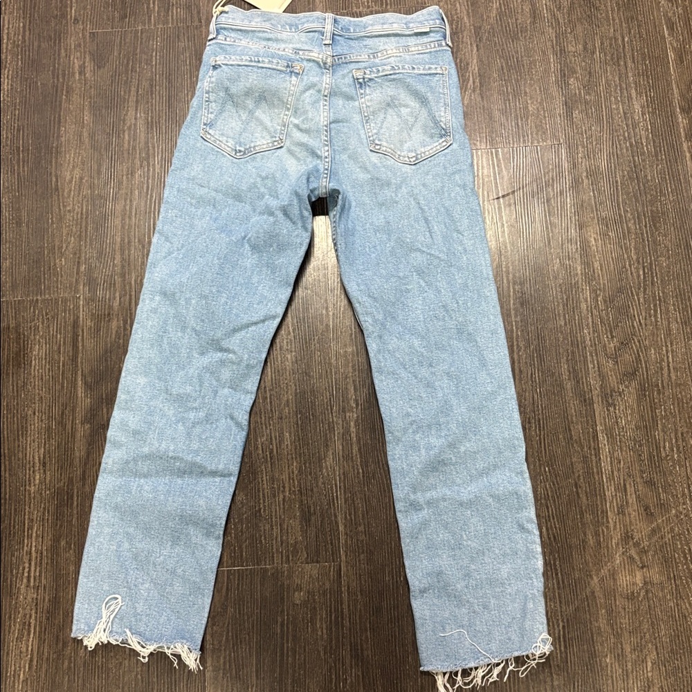 MOTHER Light Blue Cropped Ankle Jeans